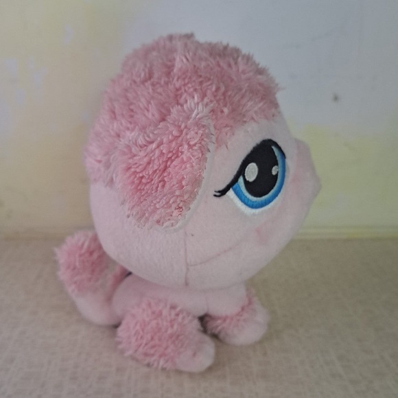 Littlest Pet Shop Toys Littlest Pet Shop Pink Bobblehead Poodle 206 Hasbro Plush Stuffed